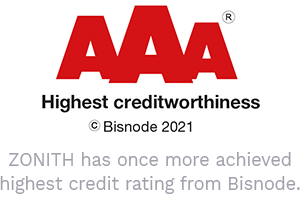 ZONITH has once more achieved
 highest credit rating from Bisnode.