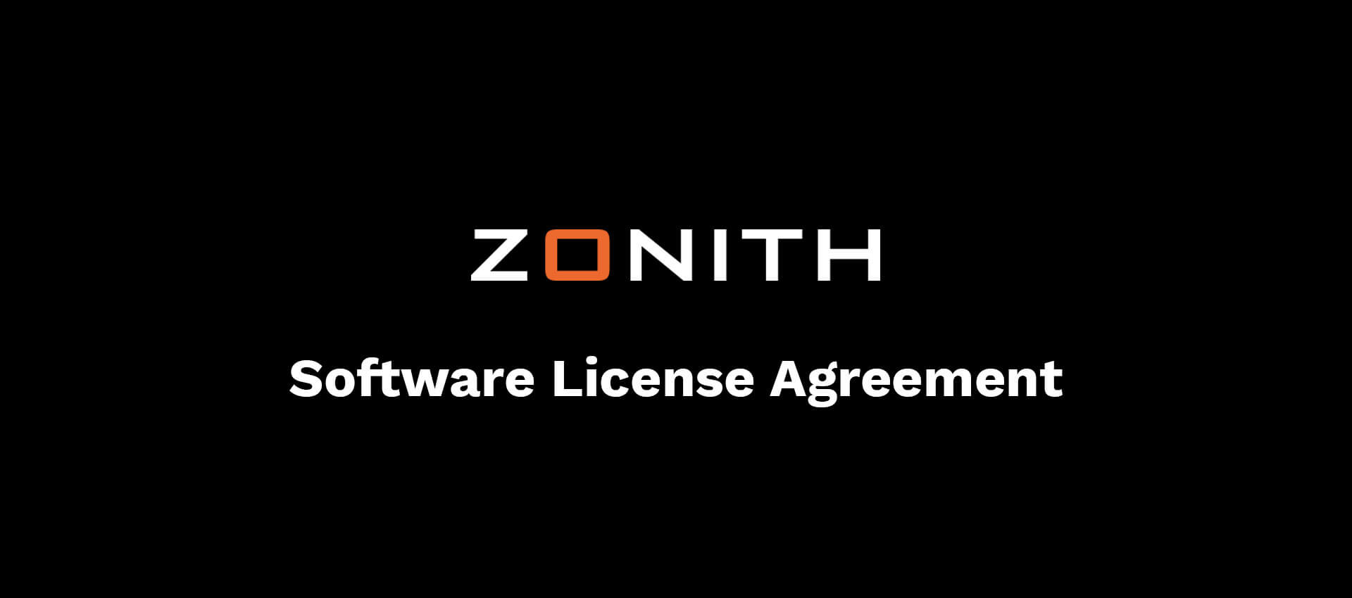 ZONITH-Software-License-Agreement