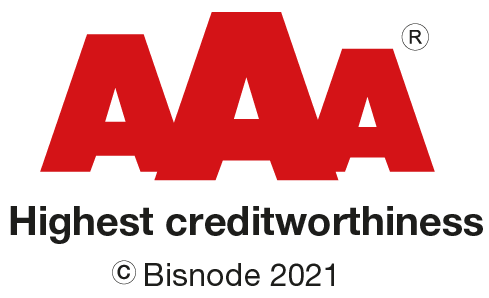 Bisnode 2021 AAA Highest creditworthiness