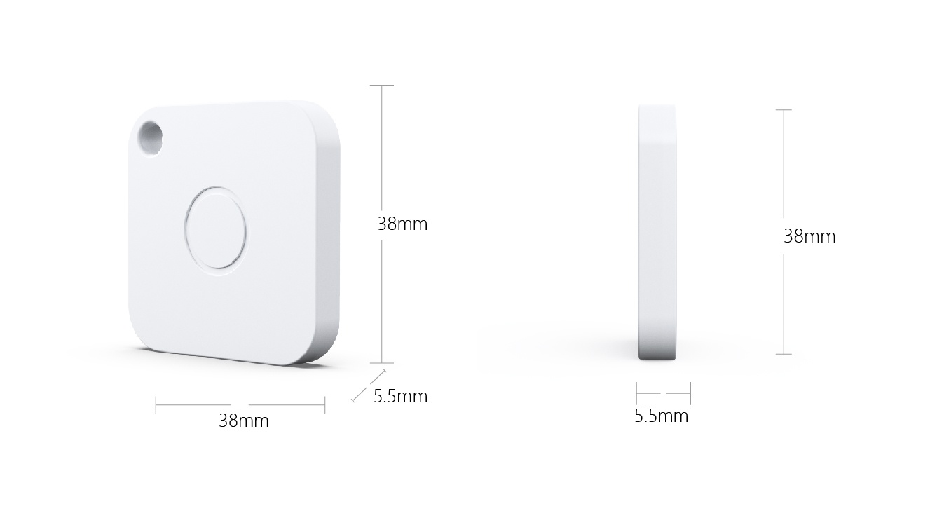 ZONITH A1 Alarmknap vist med dimensioner